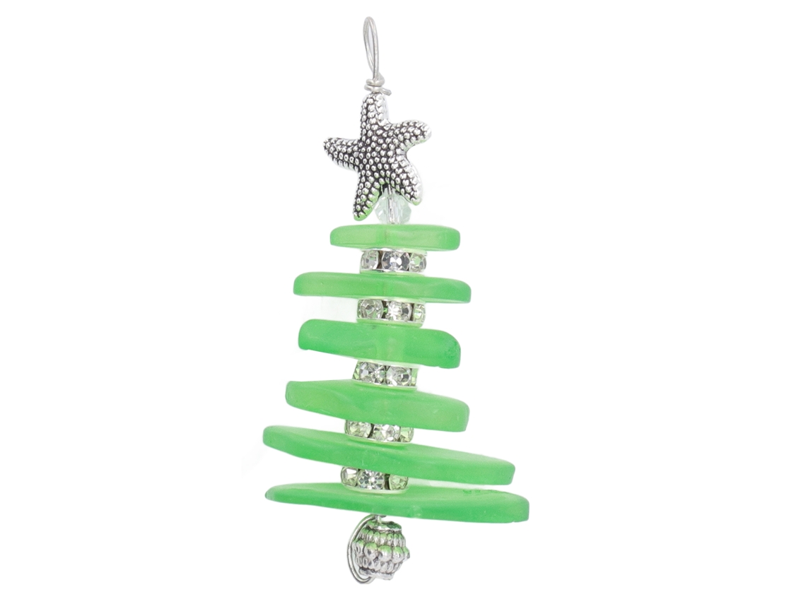 Adorno Navideño De Cristal Marino Hecho A Mano, Temática Oceánica, Decoración, Colgante, Regalo De Playa