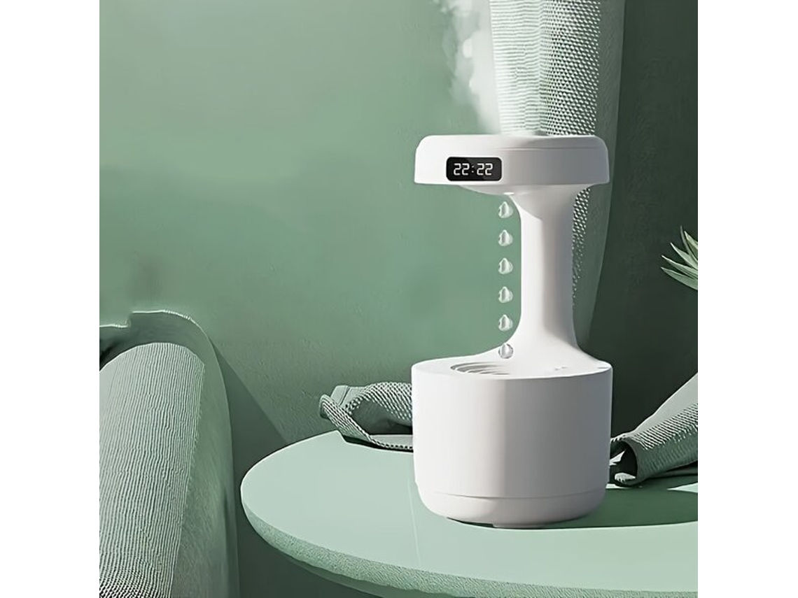 Humidificador antigravedad con reloj y luz nocturna Pickifyvayotoy