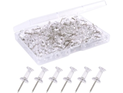 120 Chinchetas Transparentes Para Tablero De Clavijas Con Caja