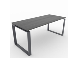 Mesa/Escritorio para teletrabajo, Oficina y hogar. Estructura Cerrada Color Gris Grafito. Tablero color Roble Azabache. Fabricado en España.(160x80cm) OFICIT