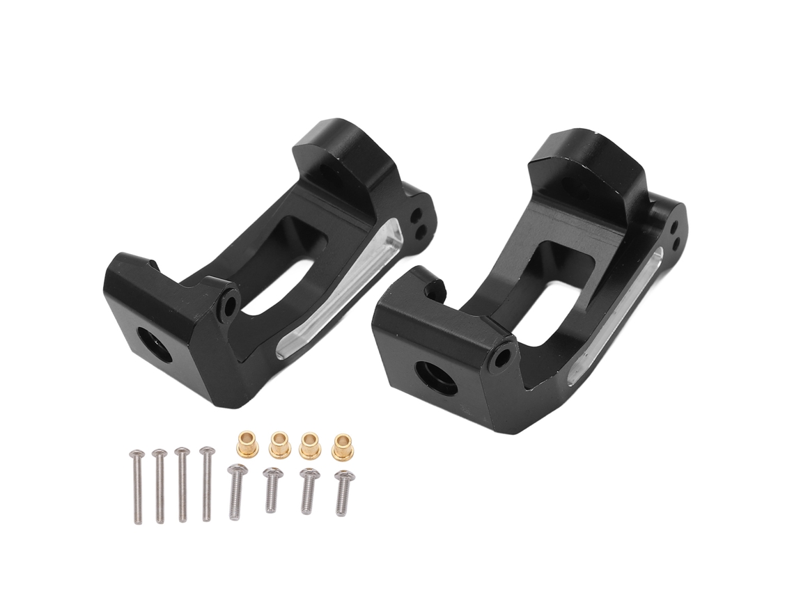 2 Piezas De Bloque De Rueda Delantera De Aluminio Rc C Hub 1/8 Para Traxxas Sledge Cart 95076-4 Negro