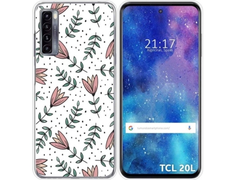 Carcasa TCL 20L TUMUNDOSMARTPHONE Dibujos Transparente Flores 01 Multicolor
