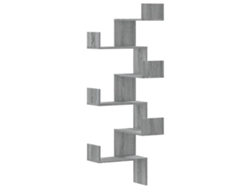 Maison Exclusive - Estantería Pared De Esquina Madera Gris Sonoma 45x45x147 Cm