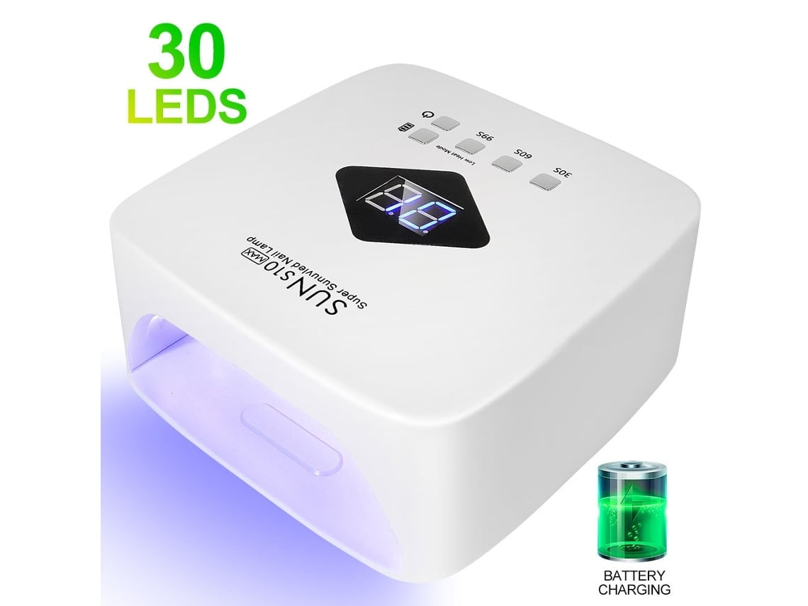 Lámpara de uñas UV inalámbrica recargable S10 Max120w, lámpara de uñas de secado rápido inalámbrica Lalamoli