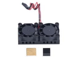 Ventilador De Refrigeración Para Raspberry Pi 3b 3b+ 4 4b, Disipador De Calor, Radiador, Abs, Bajo Nivel De Ruido.