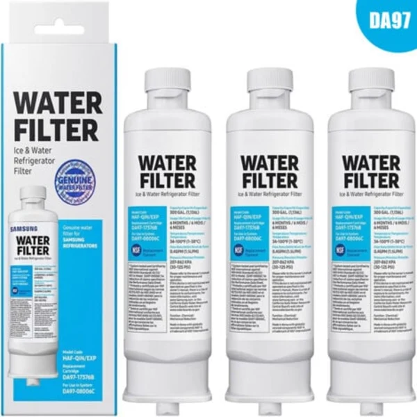 Paquete de 3 filtros de agua para refrigerador Da97 17376b Da97 08006c Haf Qin Haf Qin/exp para refrigerador multipuerto Samsung.ca Xf6 Jortmrd