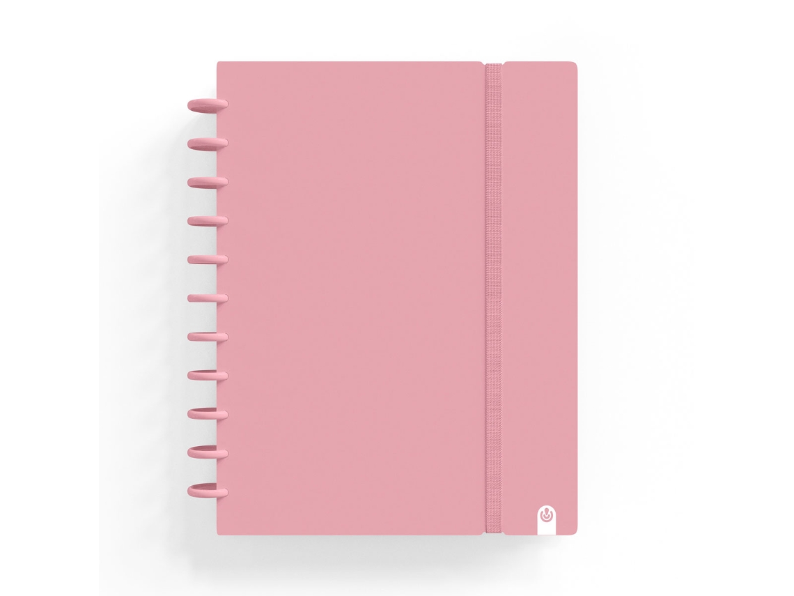 Cuaderno INGENIOX A4 Rayado 80Hj 100G Foam C/Goma Elástica Rosa Pastel 66024025
