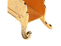Soporte De Metal Dorado Para Servir Con Relieve De Pavo Real, Estilo Clásico Europeo, Para Mesa.