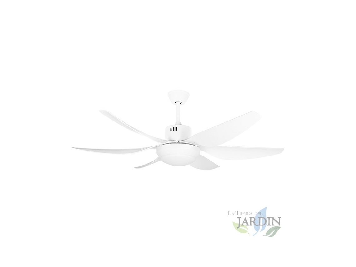 Ventilador Techo SUINGA 6 Aspas Abs Luz Led 3 Tonos 5 Velocidades Temporizador
