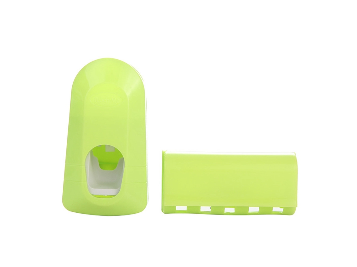 Juego de almacenamiento de pared para cepillos de dientes verde, organizador de baño
