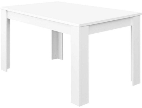 Mesa de Comedor HABITDESIGN Kendra (Blanco Brillo - Melamina - 140–190 x 78 x 90 cm)