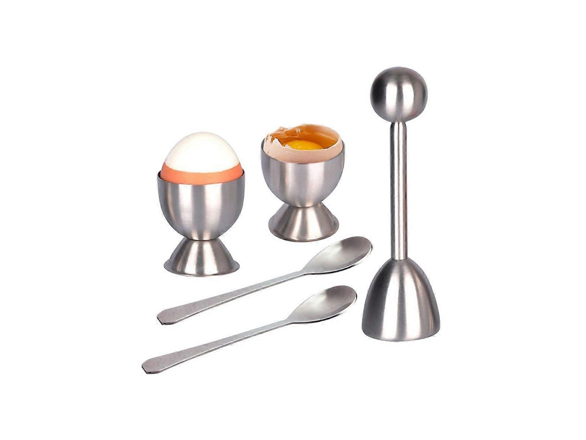 Abridor y cortador de huevos Rosewell con huevera para facilitar la preparación del desayuno