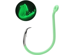 Anzuelo De Pesca, Circular Con Desviación A La Izquierda, Luminoso, 10 Tamaños, Paquete 4 Unidades, Para Ca...