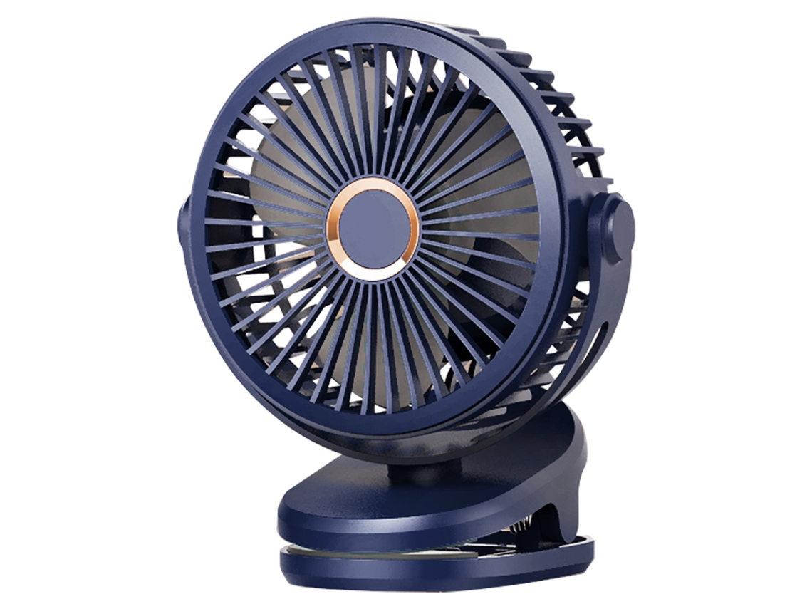 Ventilador de mano recargable con ajuste de 360 grados, ventilador de enfriamiento personal con ruido ultrabajo y 3 velocidades de viento, ventilador