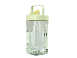 Dispensador de agua y bebidas para refrigerador con asa antigoteo, verde, ideal para acampar