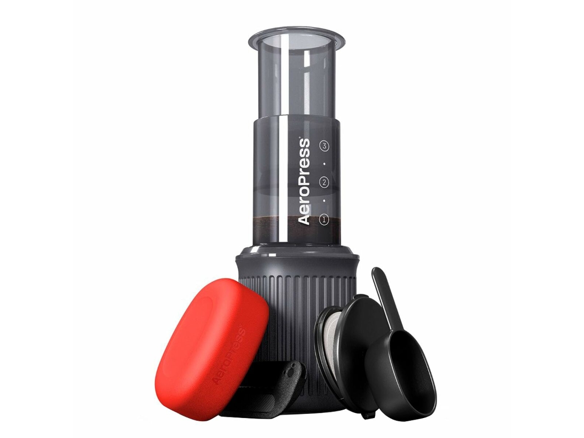 Cafetera portátil Kopjes Vetonek Aeropress Go, negra, 3 piezas