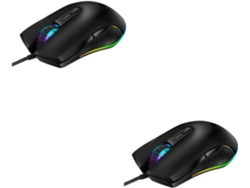 Conjunto De 2 Ratones Ergonómicos Con Cable Para Juegos, Con 7 Botones, 4 Niveles De Dpi Y Luces.