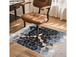 Tapete Cadeira Escritório Protetor Piso 70 X 120 Cm Tecido Madeira Parquet Laminado Cm,