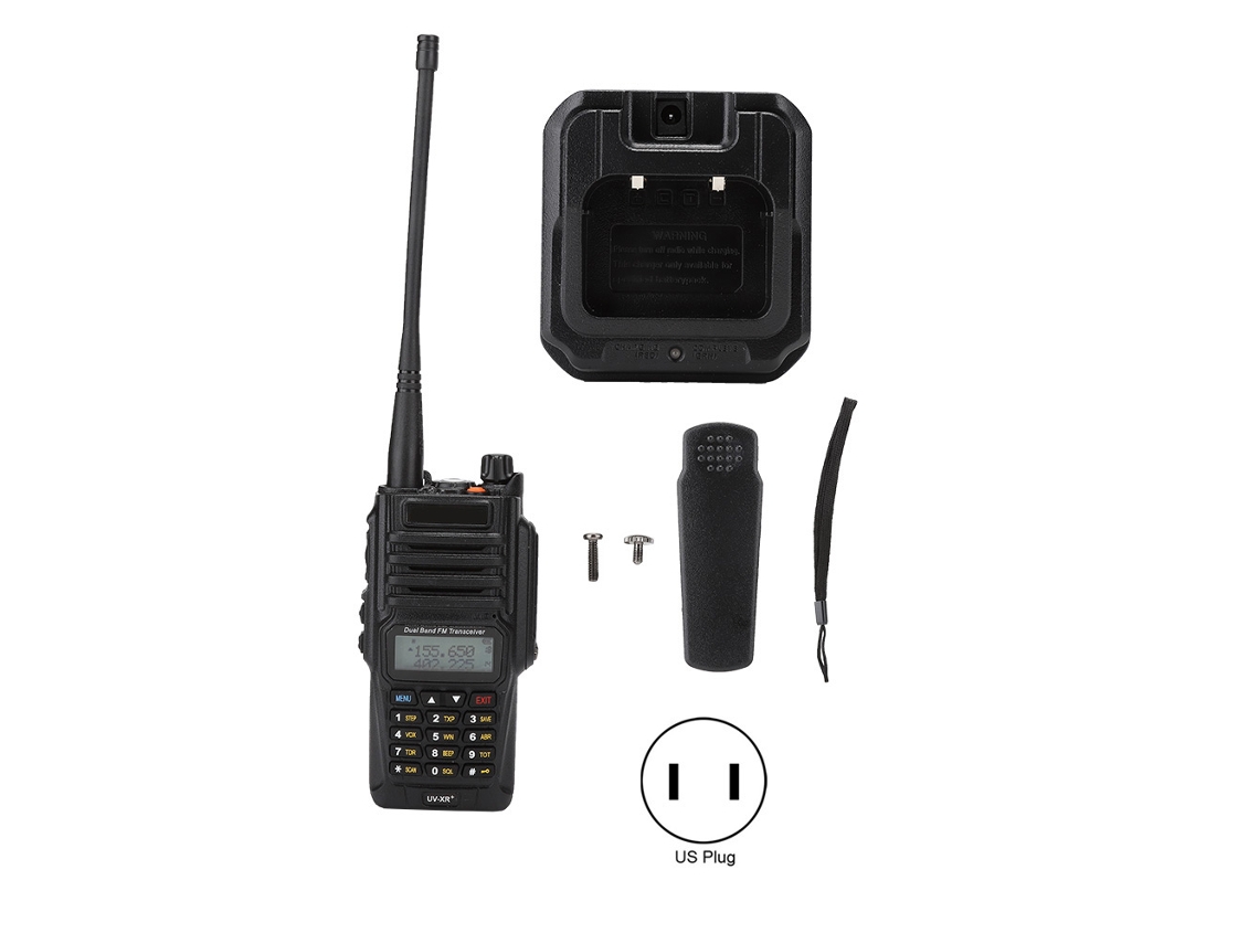 Rádio Walkie Talkie Portátil Baofeng Uv Xr Plus À Prova D'água Vhf Uhf Banda Dupla