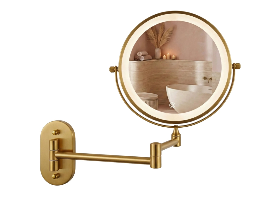 Espejo Rea Glow Gold Led