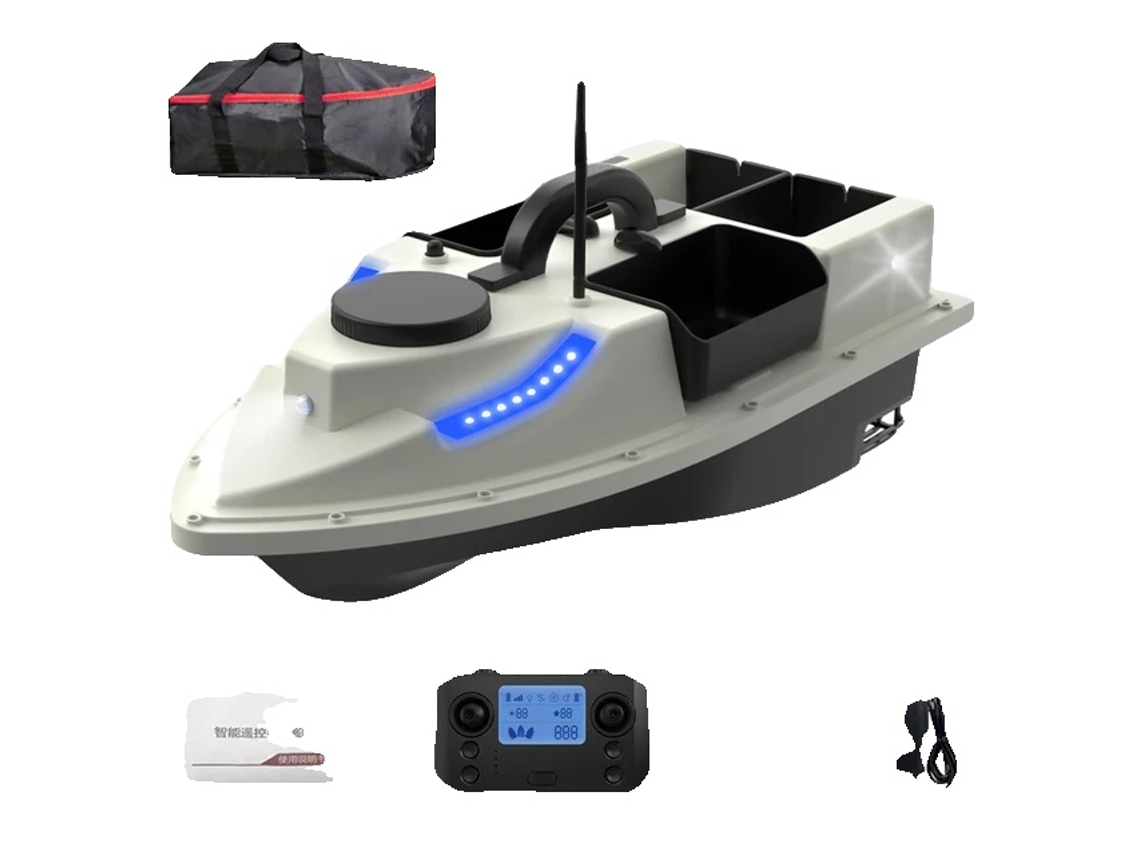 Barco de cebo RC con GPS, control remoto inalámbrico, 4 receptores de cebo, D19 GPS 5200 mAh OEM