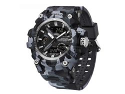 Reloj multifunción Sanda 3355 con camuflaje, despertador, reloj electrónico resistente al agua Hengrongshen