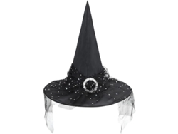 2026altiro-sombrero De Bruja De Halloween Para Mujer Con Detalles Dentados Y Tela Para Fiestas De Disfraces.
