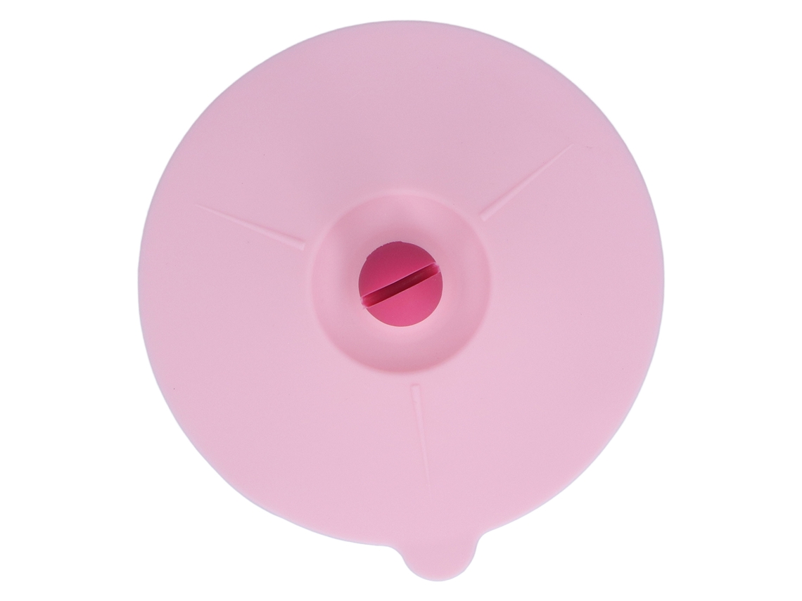 Tapa De Silicona Resistente Al Calor Y Al Polvo Con Clip Para Cuchara - Rosa