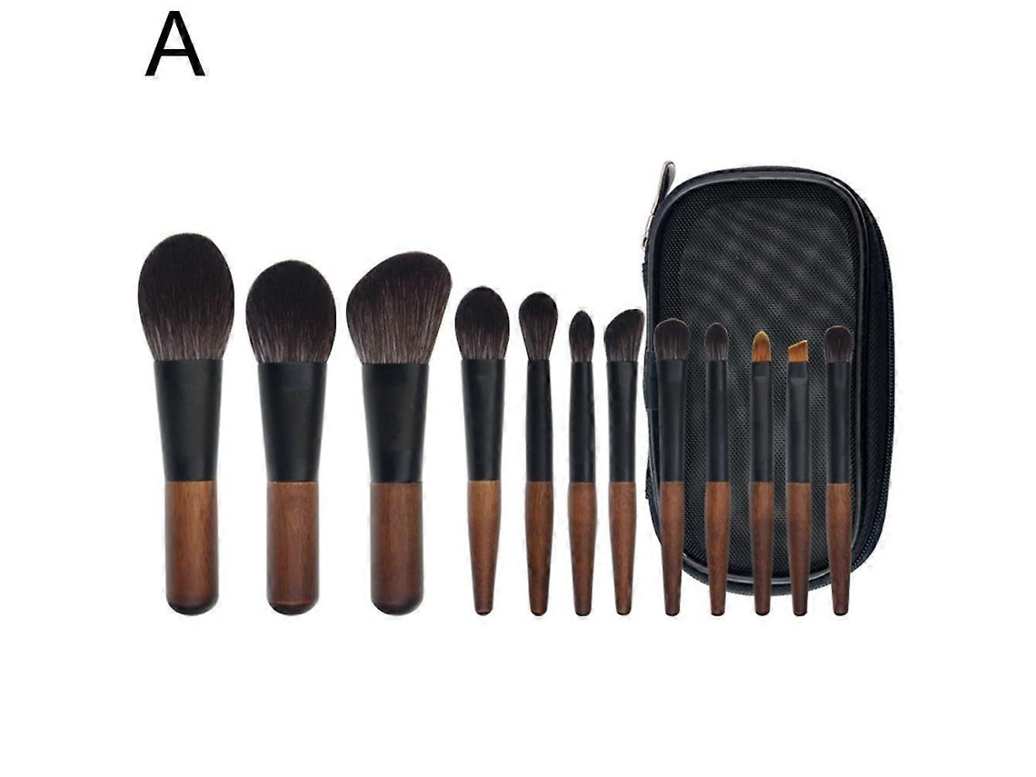 Set completo de 12 brochas de maquillaje: polvos, sombras de ojos, base y rubor. Everley891