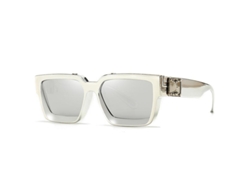 Gafas De Sol De Ciclismo Rectangulares De Diseño (gris-plateado) Con Lentes De Policarbonato Degradado