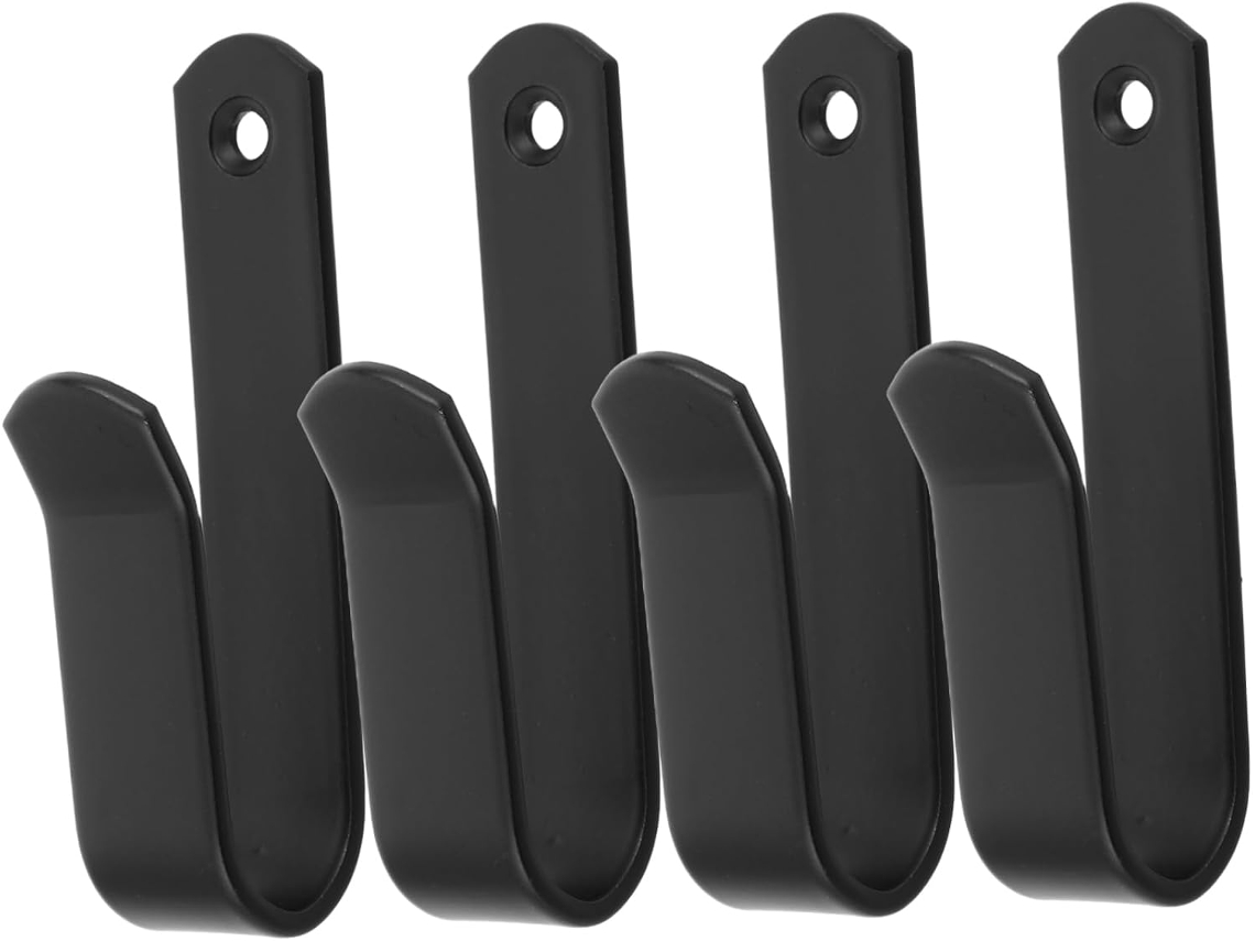 Juego de 4 ganchos rústicos para colgar ropa, toallas y llaves. Se pueden montar en la pared para baño, cocina y exteriores. Gokoco