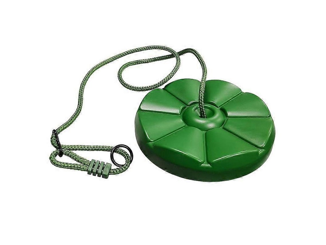 Columpio De Disco Plástico Verde Garden Games Con Cuerda Suave Y Resistente Al Clima