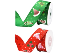 Cinta navideña, decoración de regalos y manualidades. TRUYUETY