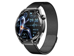 Reloj inteligente con seguimiento de actividad física para hombre con función de teléfono Frecuencia cardíaca Presión arterial Impermeable Negro YEMAESRE