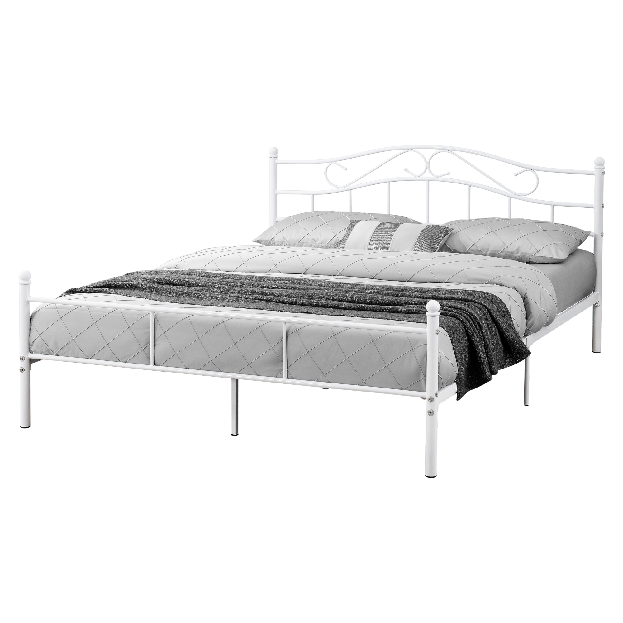 Cama [EN.CASA] (Metal - Blanco - 160x200 cm)