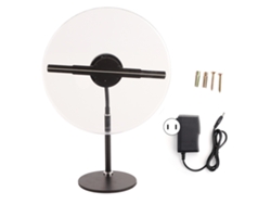 Proyector publicitario holográfico 3D de 30 cm con ventilador de 256 LED.