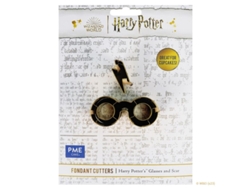 Cortador de galletas y fondant pequeño con forma de gafas y cicatriz de Harry Potter B.active