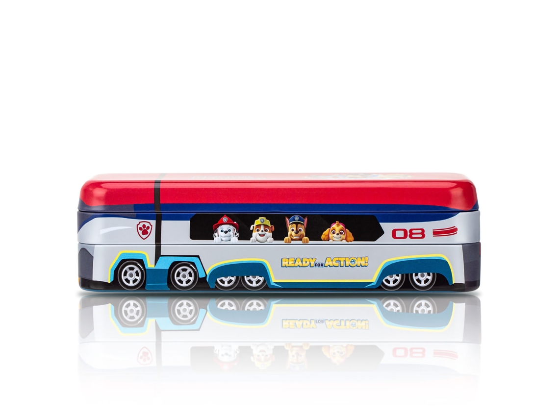 Estuche De Lápices Animado 3 Capas Gran Capacidad Forma De Autobús Estuche De Papelería Para Estudiantes Rojo