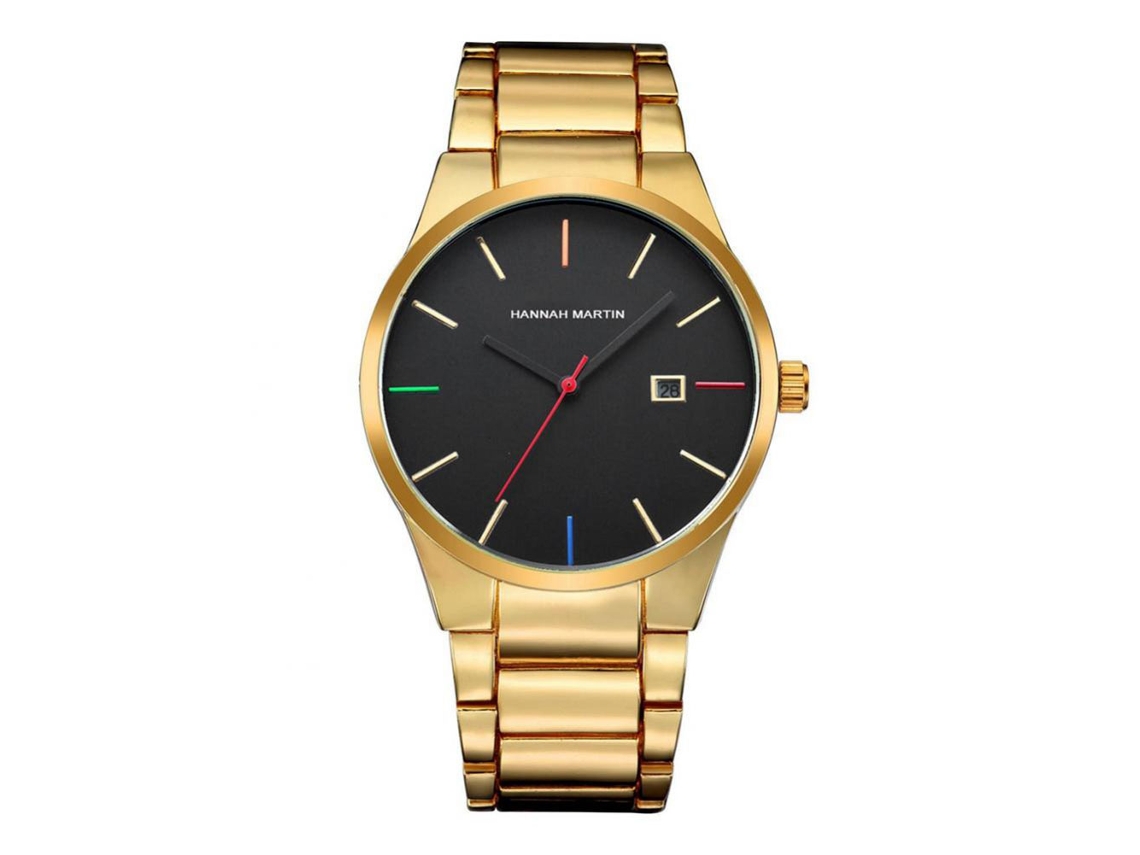 Reloj De Pulsera Analógico De Acero Inoxidable Con Calendario 17552j