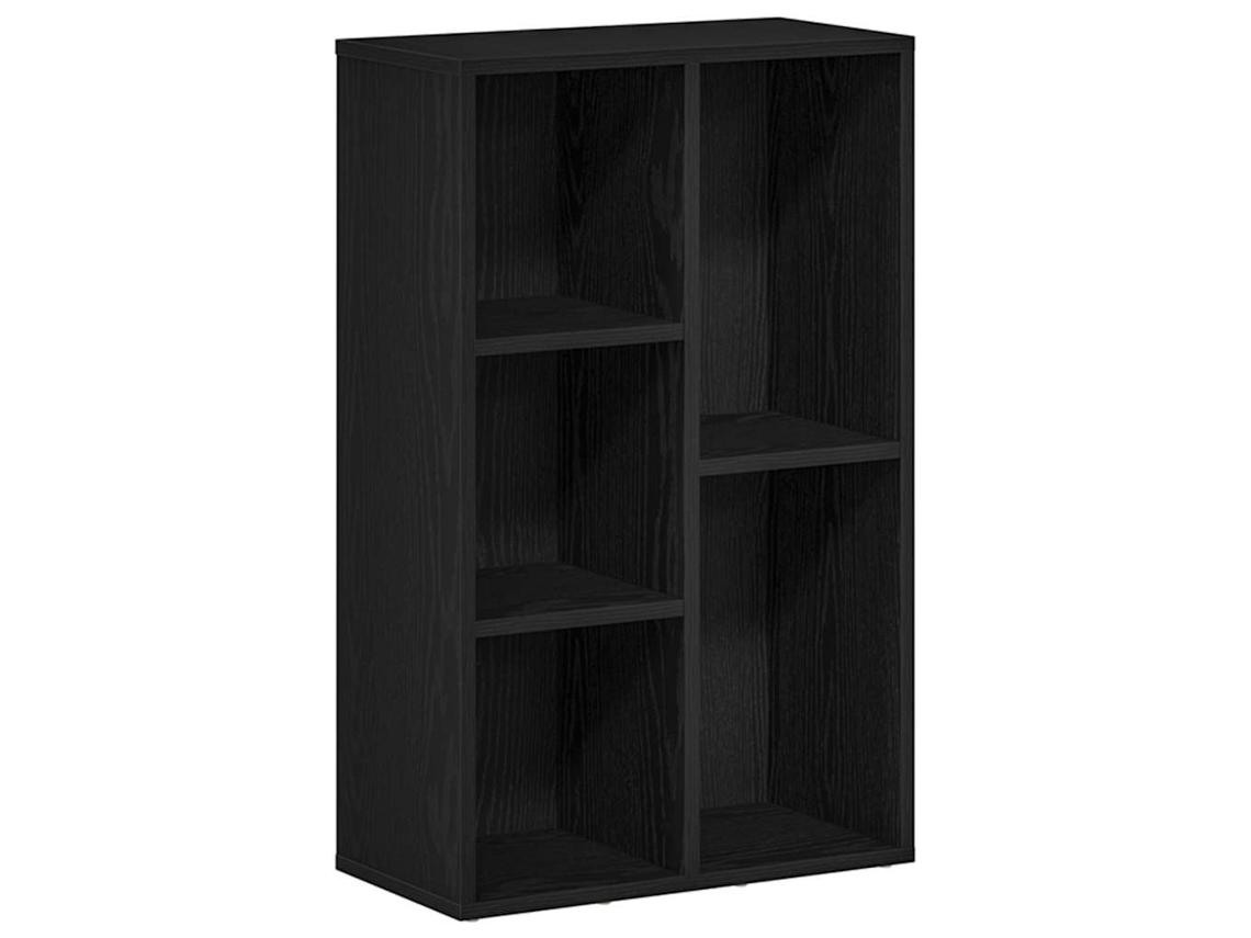 Estantería de 50x25x80 cm, derivada de madera de roble negro, MAISON EXCLUSIVE