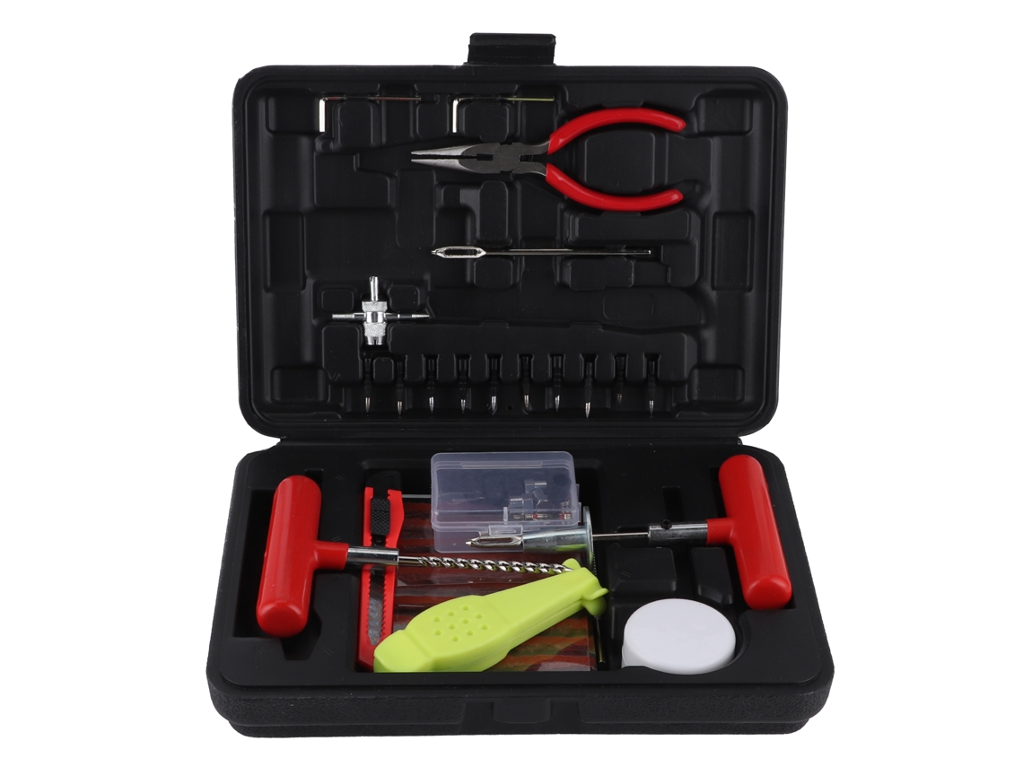 Kit de reparación de neumáticos de emergencia con 83 herramientas