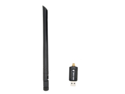 Adaptador Wi-Fi USB 3.0 de doble banda 2.5G/5G con rotación de 360° para el hogar y los viajes.