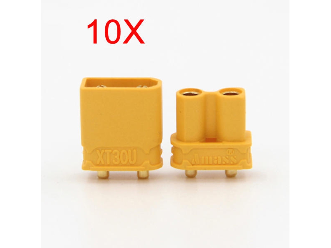 10x Amass Xt30upb Xt30 Upb 2mm Plug Male Female Bullet Connectors Plugs For Rc Drone Airplane Battery
