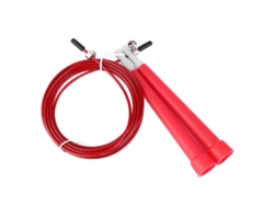 Cuerda de saltar ajustable de acero resistente para entrenamiento físico y ejercicio, color rojo