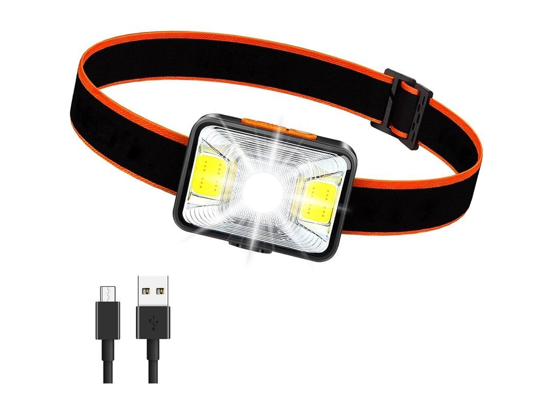Linterna Frontal Recargable Usb 1800 Lux 5 Modos Luz Ipx5 Impermeable Para Camping Pesca Ciclismo