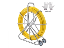 Cinta de Fibra de Vidrio para Paso de Cables 200m x 7.9mm con Cabezales Metálicos Tekmaquinas