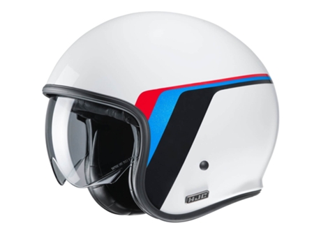Casco HJC V30 Osor Color Mate-Blanco-negro-azul-rojo Talla S