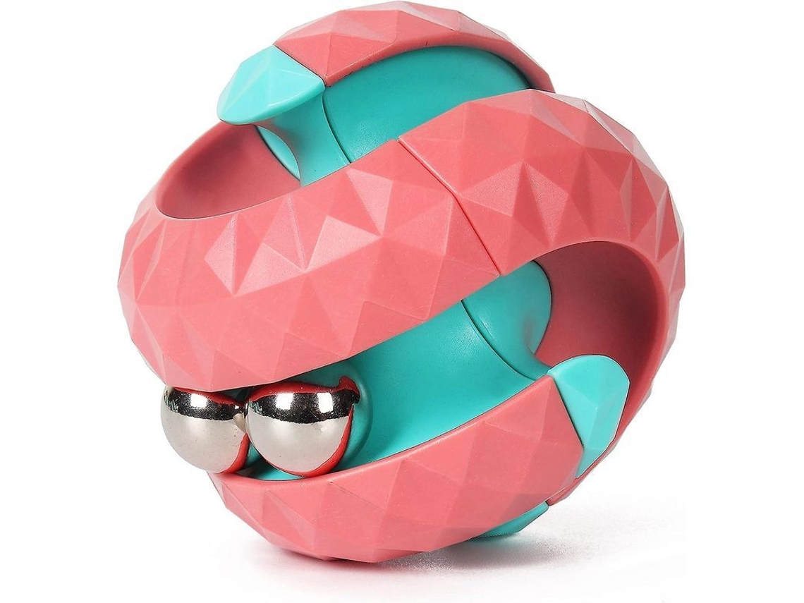 Cubo Giratorio Rosa Con Laberinto De 5,6 X 5 X 5 Cm - Juguete Sensorial Para Aliviar La Ansiedad Y El Estrés - Educativo Para Niños Y Adultos