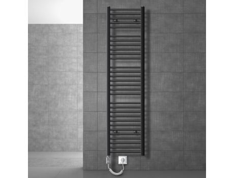 Radiador Eléctrico de Baño con Elemento Calefactor 900W 400x1800 mm Antracita LUXEBATH