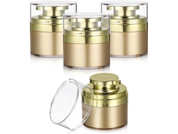 Juego De 4 Botellas Con Bomba Sin Aire, Rellenables, Para Dispensadores De Loción Y Crema Hidratante.
